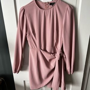 Lulus believe it or knot rose dress